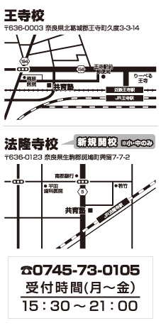 王寺校・法隆寺校マップ